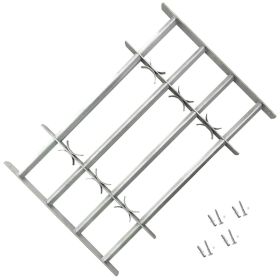 vidaXL Adjustable Security Grille for Windows with 4 Crossbars 39.4"-59.1"