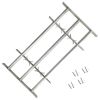 vidaXL Adjustable Security Grille for Windows with 3 Crossbars 39.4"-59.1"