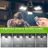 Solar Pendant Lights IP65 Waterproof Shed Light 120Â° Adjustable Garage Light with 3 Timing Modes 4 Brightness Levels