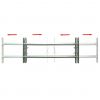 vidaXL Adjustable Security Grille for Windows with 2 Crossbars 39.4"-59.1"