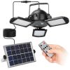 Solar Pendant Lights IP65 Waterproof Shed Light 120Â° Adjustable Garage Light with 3 Timing Modes 4 Brightness Levels