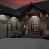 Solar Pendant Lights IP65 Waterproof Shed Light 120Â° Adjustable Garage Light with 3 Timing Modes 4 Brightness Levels