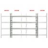 vidaXL Adjustable Security Grille for Windows with 4 Crossbars 39.4"-59.1"