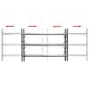 vidaXL Adjustable Security Grille for Windows with 3 Crossbars 39.4"-59.1"