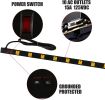 Bosonshop Surge Protector Power Strip with Outlets  Ports 6-Foot Cord for Home, Office -Black (1, 10outlets)