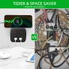 1pc USB Wall Charger; Total 10A; No Surge Protector; Multi Plug Outlet; 2 Outlet Extender With 2 USB Charging Ports; For Home/School/Office/Travel
